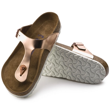 Zehentrenner Birkenstock Gizeh Soft Footbed Metallic Copper Regular Damen Fashionschuh